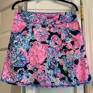 Lilly Pulitzer Maryana Skort High Tide Na In Turtle Amazement Size Medium